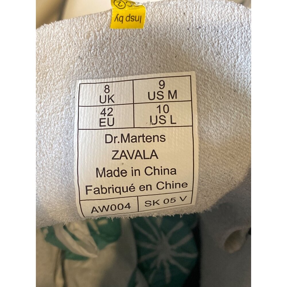 $170 NEW Dr. Doc Martens Women 10 Zavala Lace Up White Leather Combat Boots - Picture 5 of 11